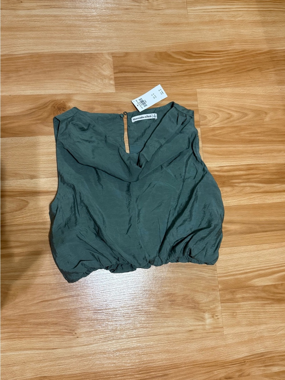 Abercrombie & Fitch Olive Green Cowl Neck Blouse